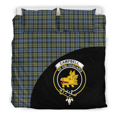 Campbell Faded Family Tartan Crest Wave Style Bedding Set