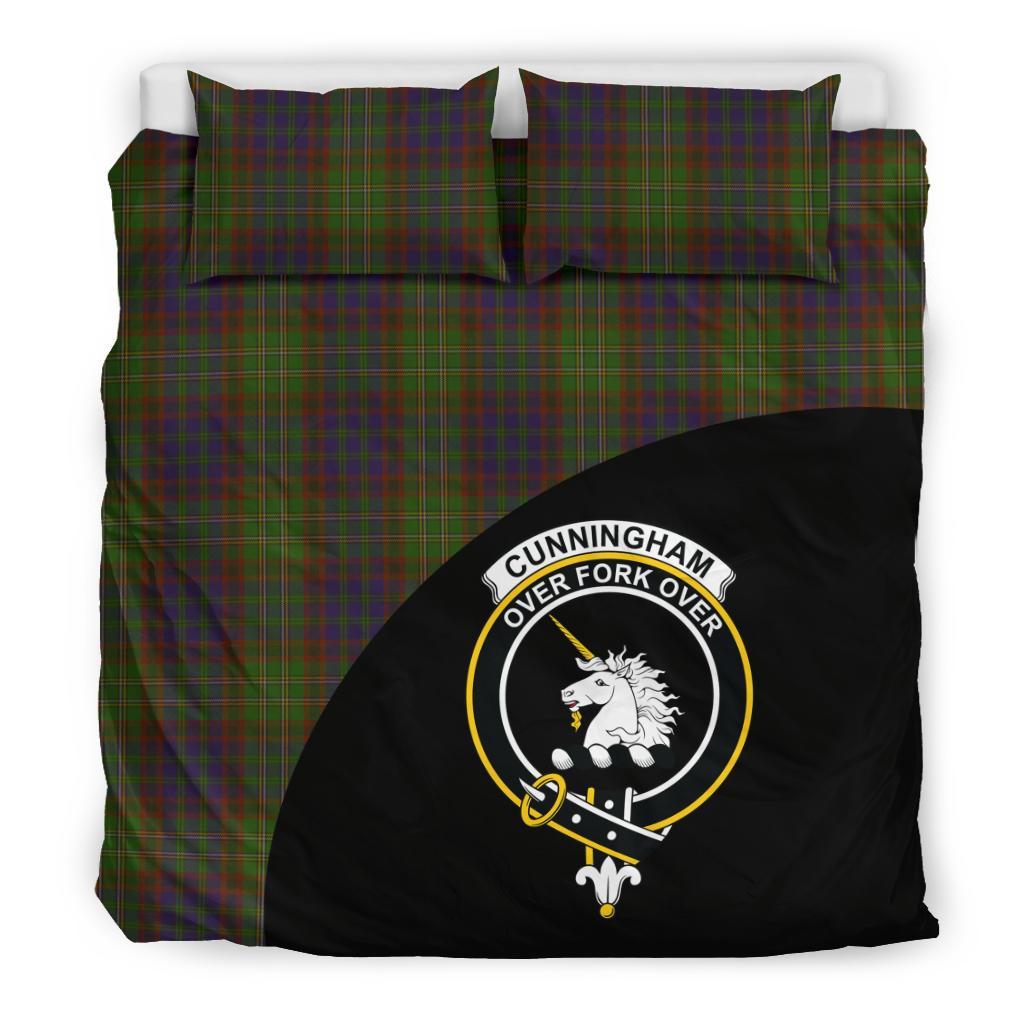 Cunningham Hunting Modern Tartan Crest Wave Style Bedding Set