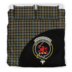 Farquharson Weathered Family Tartan Crest Wave Style Bedding Set