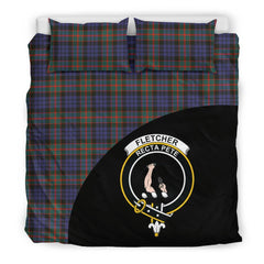 Fletcher of Dunans Family Tartan Crest Wave Style Bedding Set