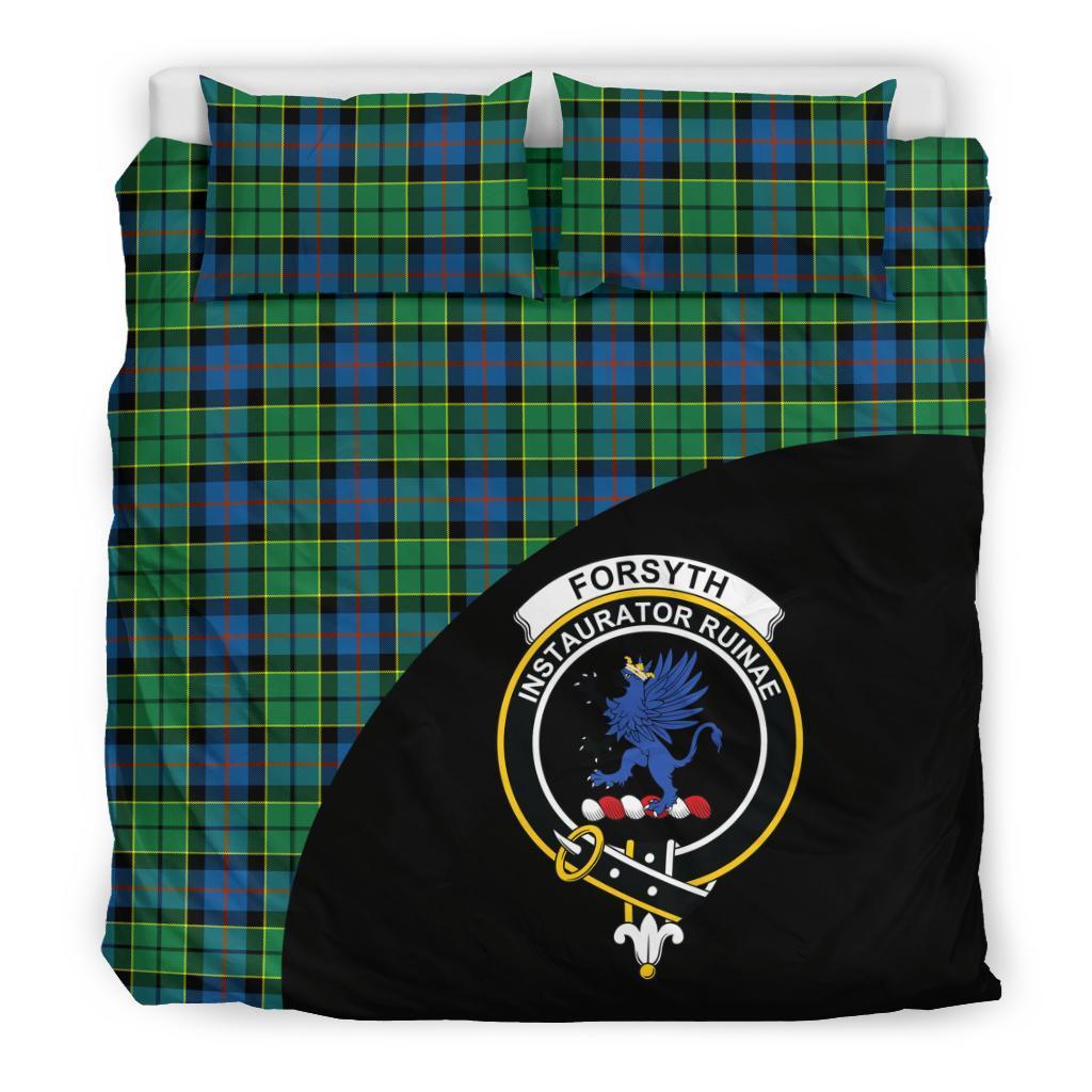 Forsyth Ancient Family Tartan Crest Wave Style Bedding Set