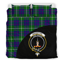 MacIntyre Hunting Modern Family Tartan Crest Wave Style Bedding Set