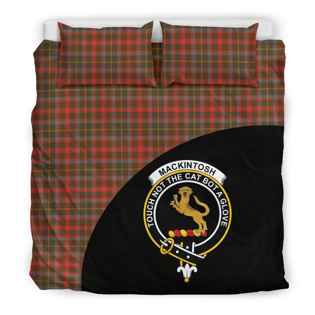 MacKintosh Hunting Weathered Family Tartan Crest Wave Style Bedding Set