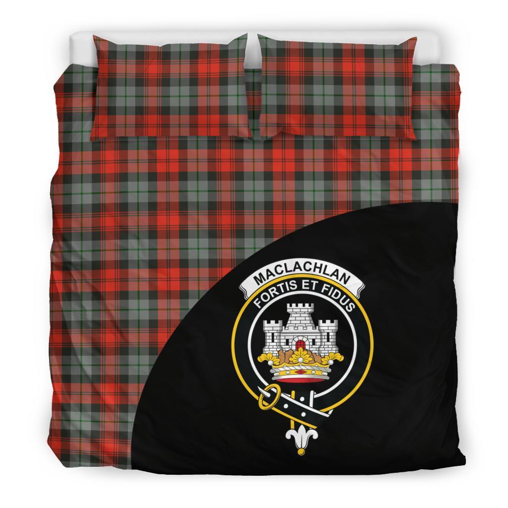 MacLachlan Weathered Family Tartan Crest Wave Style Bedding Set