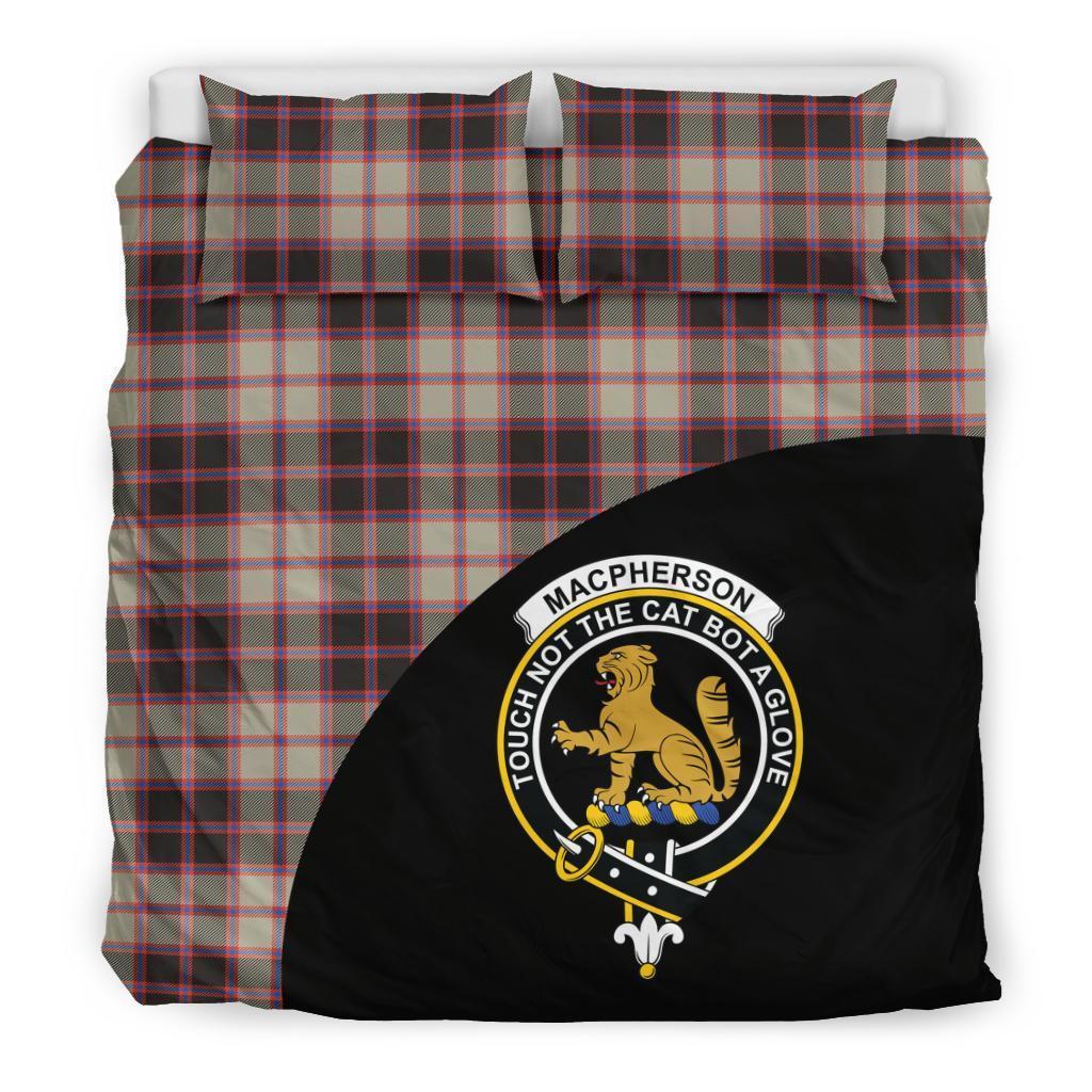 MacPherson Hunting Ancient Family Tartan Crest Wave Style Bedding Set