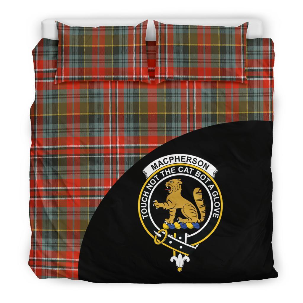 MacPherson Weathered Family Tartan Crest Wave Style Bedding Set