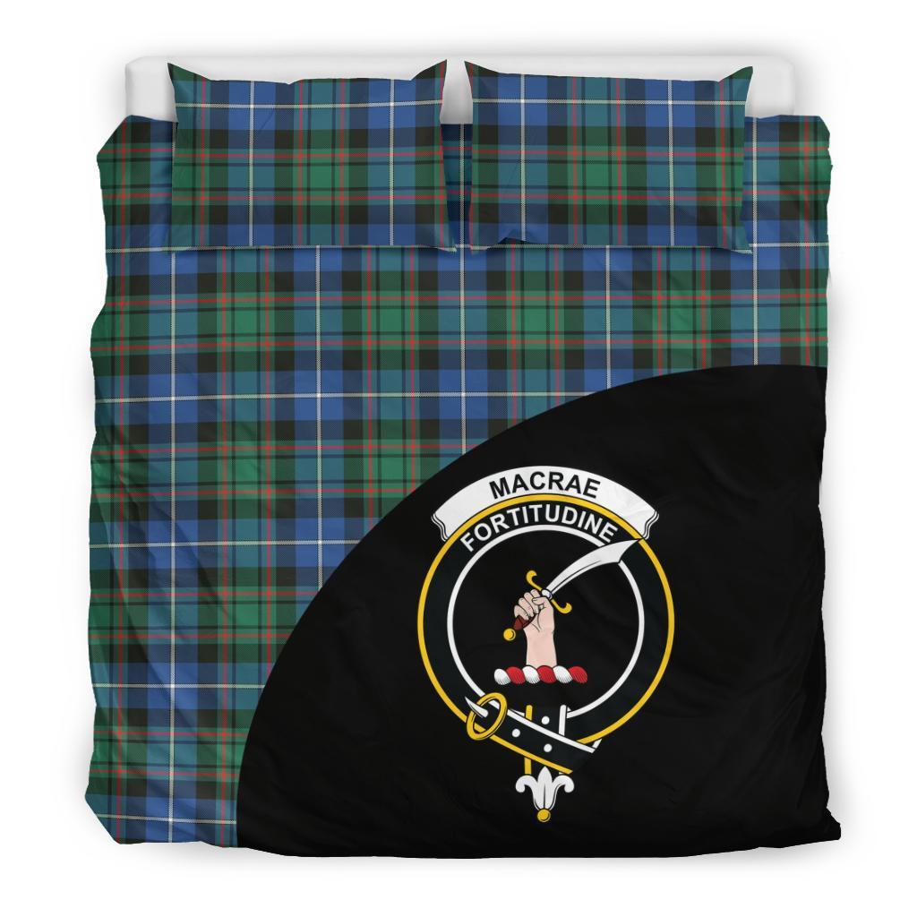 MacRae Hunting Ancient Family Tartan Crest Wave Style Bedding Set
