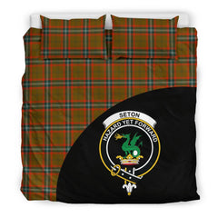 Seton Hunting Modern Family Tartan Crest Wave Style Bedding Set