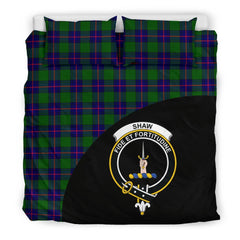 Shaw Modern Tartan Crest Wave Bedding Set