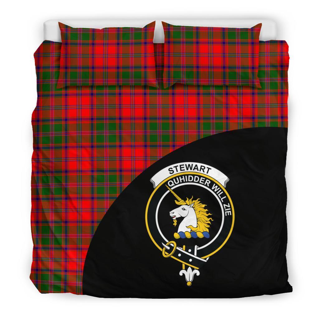 Stewart of Appin Modern Family Tartan Crest Wave Style Bedding Set