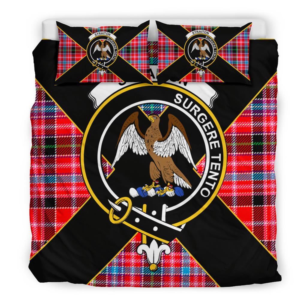 Straiton Tartan Crest Bedding Set - Luxury Style