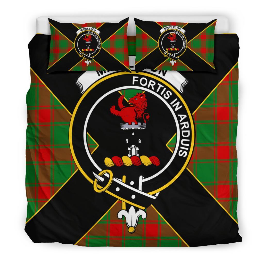 Middleton Tartan Crest Bedding Set - Luxury Style