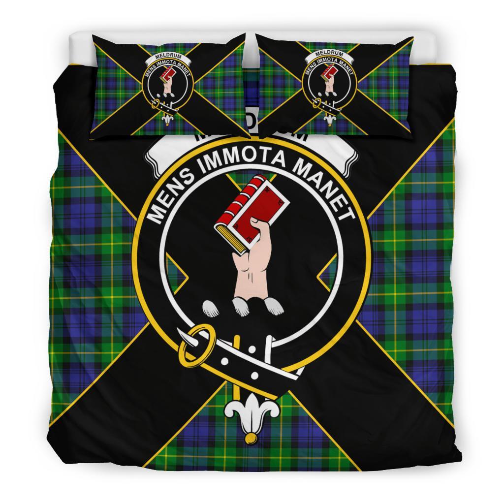 Meldrum Tartan Crest Bedding Set - Luxury Style