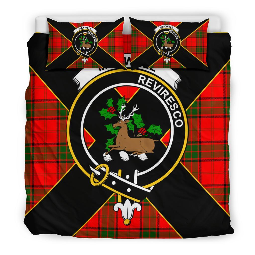 Maxwell Tartan Crest Bedding Set - Luxury Style