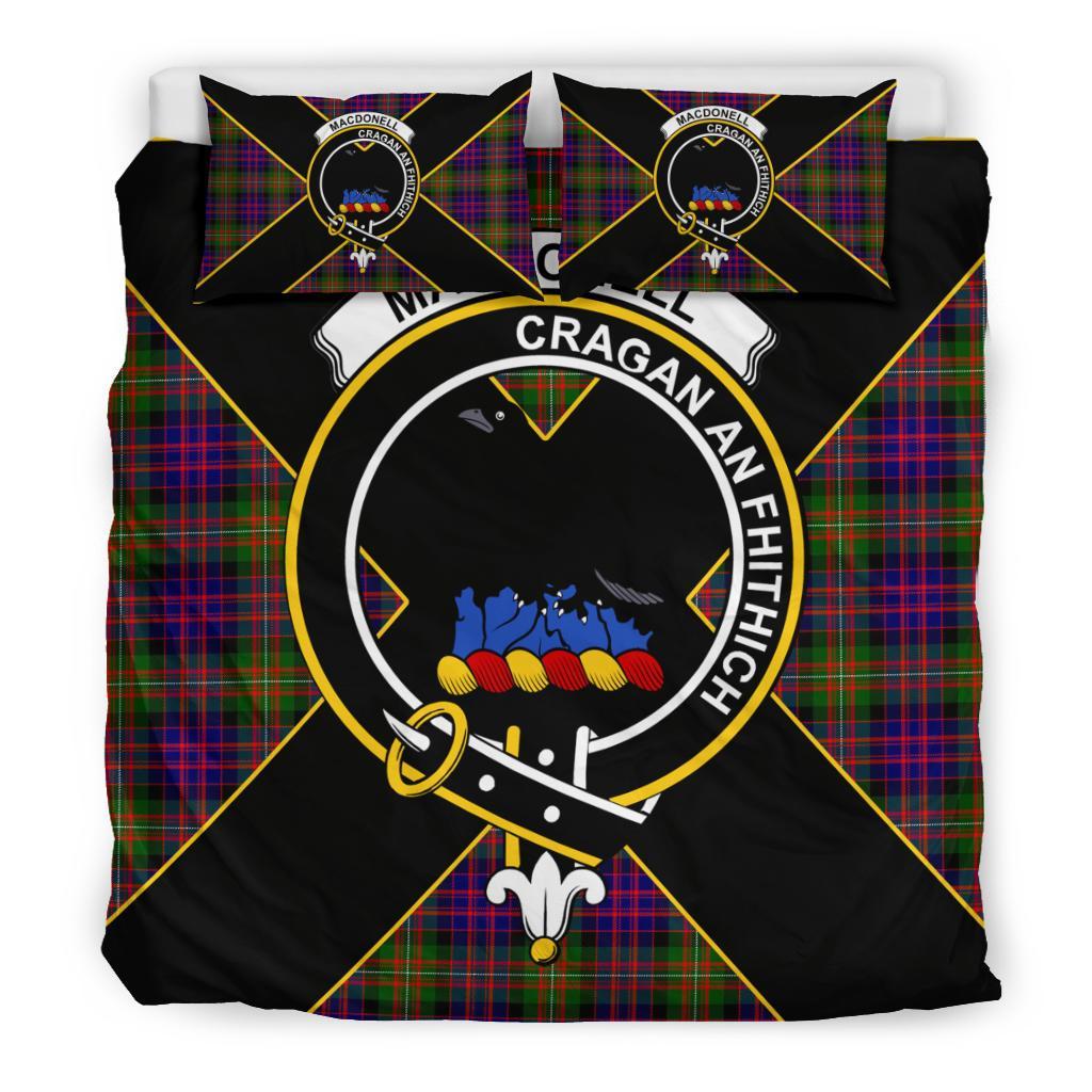 MacDonell of Glengarry Tartan Crest Bedding Set - Luxury Style