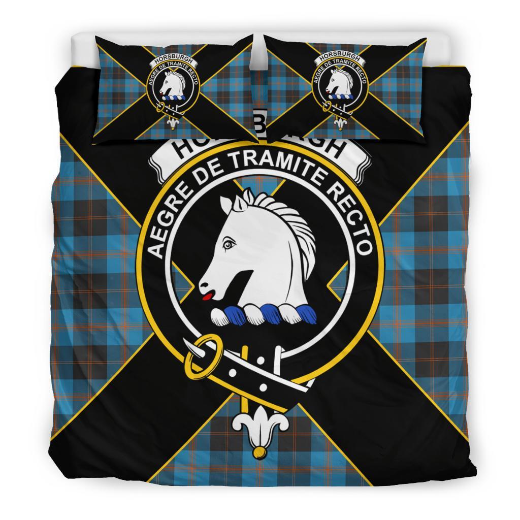 Horsburgh Tartan Crest Bedding Set - Luxury Style