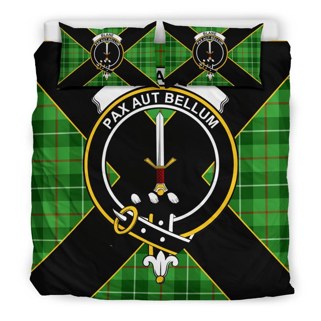 Blane Tartan Crest Bedding Set - Luxury Style