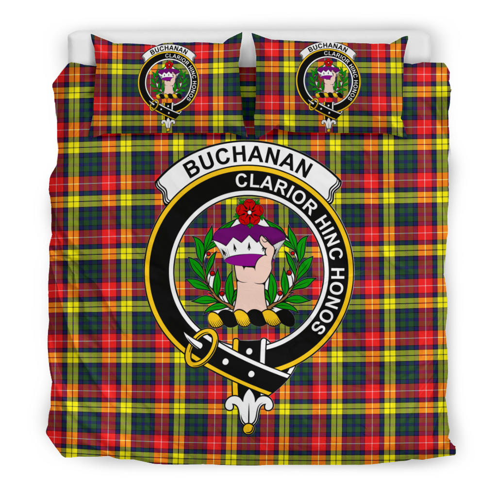 Buchanan Modern Tartan Crest Bedding Set