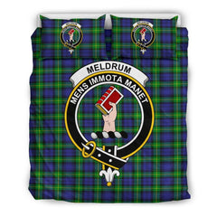 Meldrum Family Tartan Crest Bedding Set