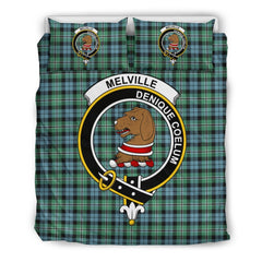 Melville Family Tartan Crest Bedding Set