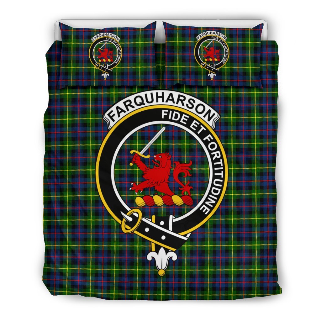 Farquharson Family Tartan Crest Bedding Set