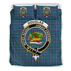 Douglas Family Tartan Crest Bedding Set