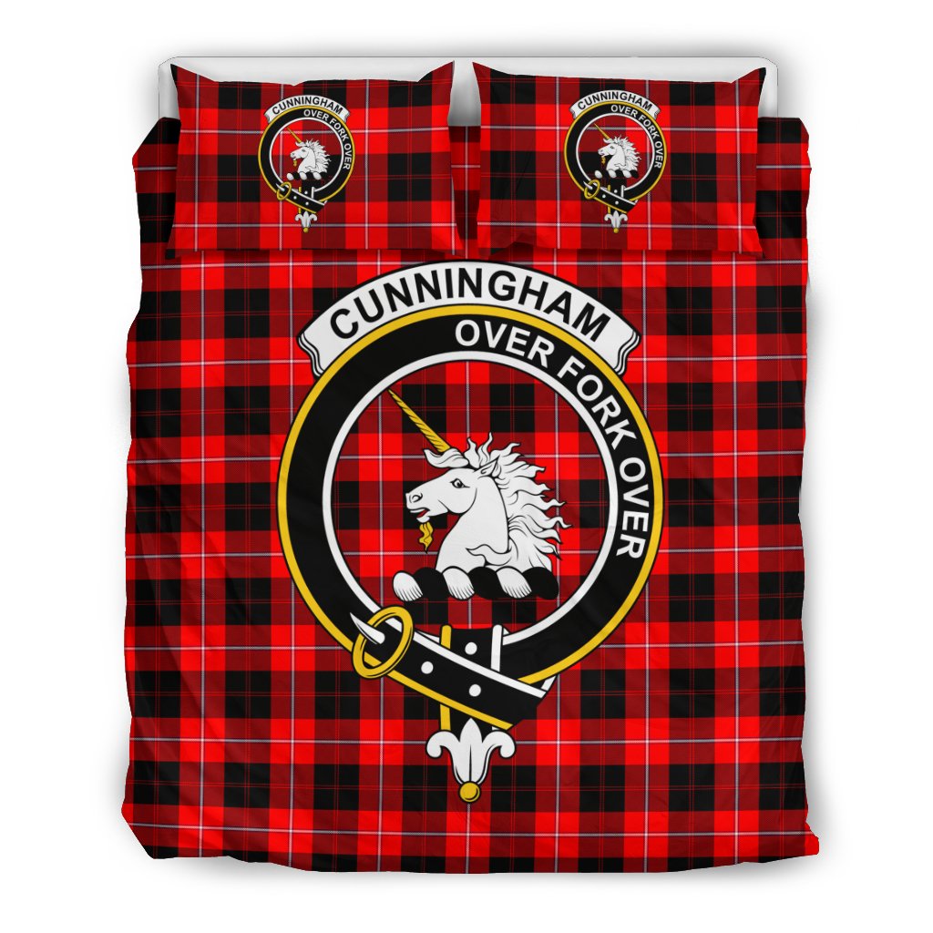 Cunningham Tartan Crest Bedding Set