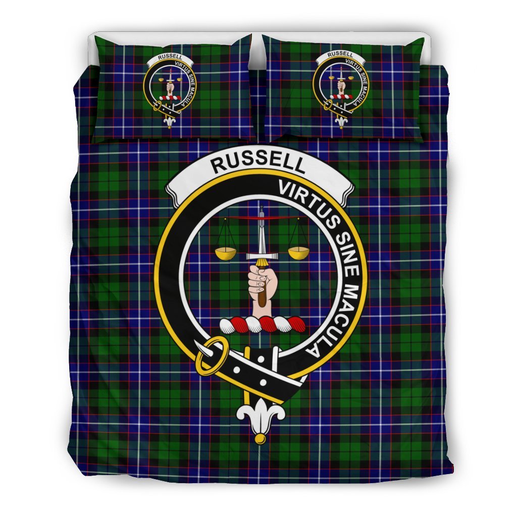 Russell Tartan Crest Bedding Set