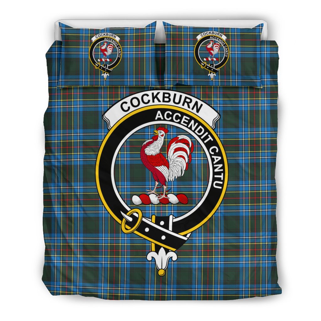 Cockburn Tartan Crest Bedding Set