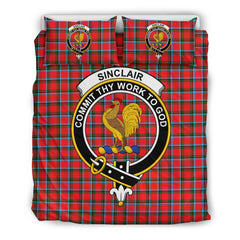 Sinclair Family Tartan Crest Bedding Set