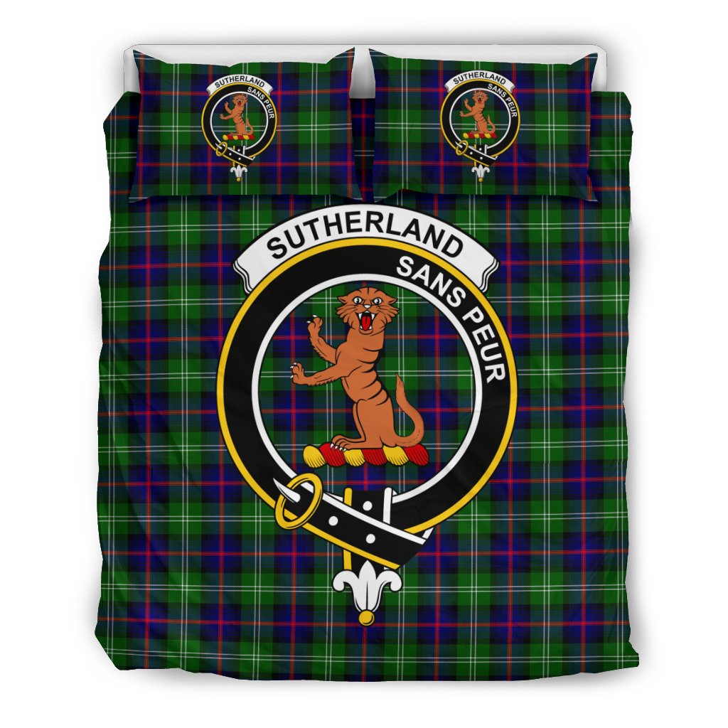 Sutherland Tartan Crest Bedding Set