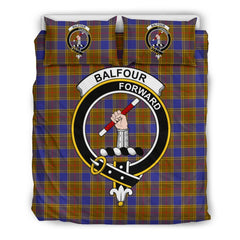 Balfour Family Tartan Crest Bedding Set