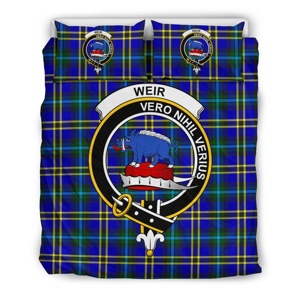 Weir Family Tartan Crest Bedding Set