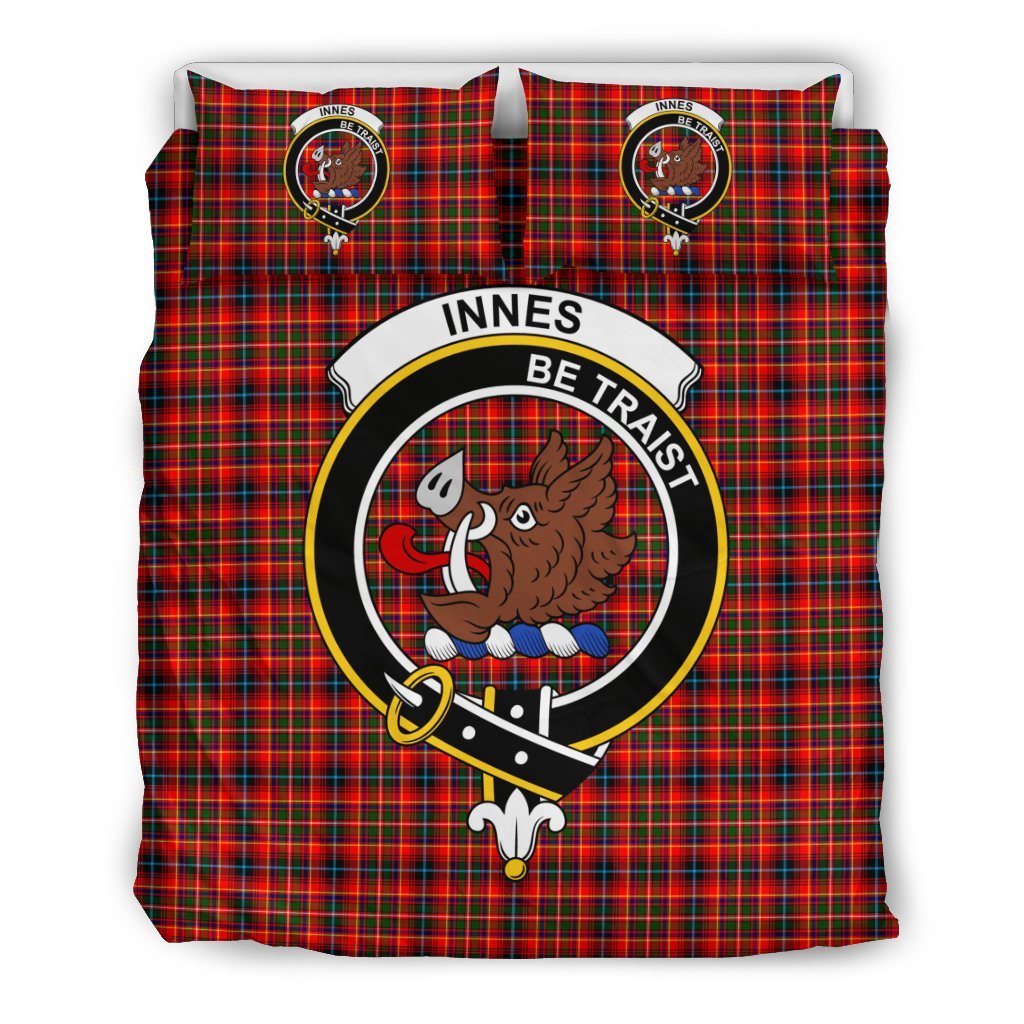 Innes Family Tartan Crest Bedding Set