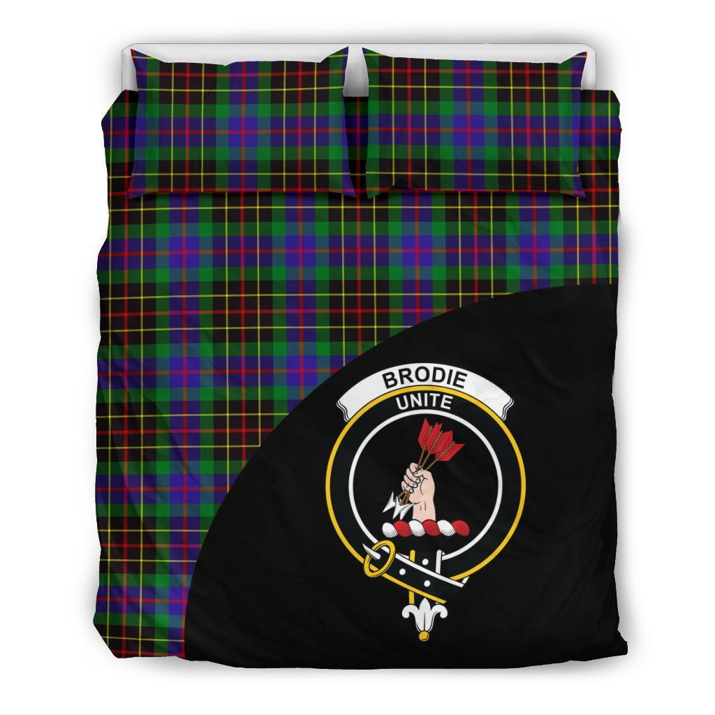 Brodie Hunting Modern Family Tartan Crest Wave Style Bedding Set