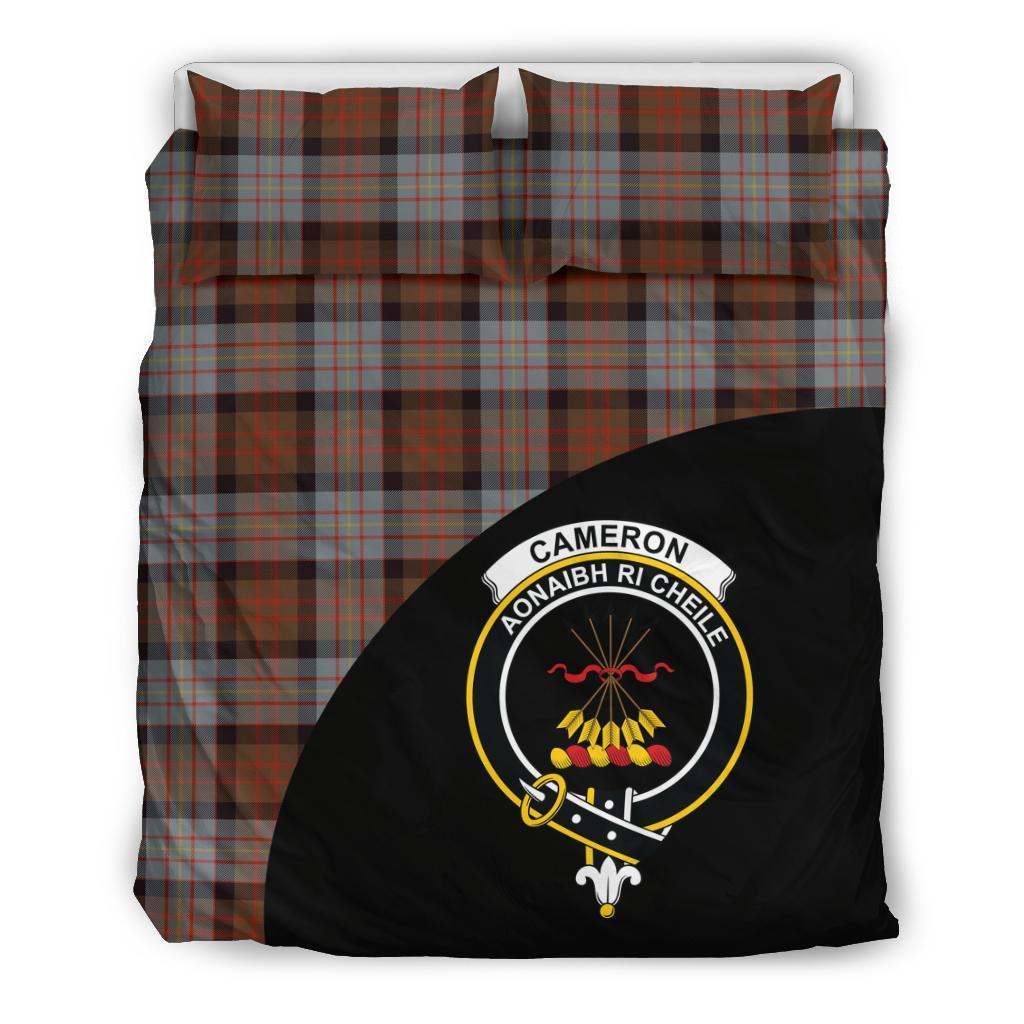 Cameron of Erracht Weathered Family Tartan Crest Wave Style Bedding Set