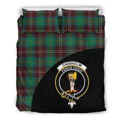 Chisholm Hunting Ancient Family Tartan Crest Wave Style Bedding Set