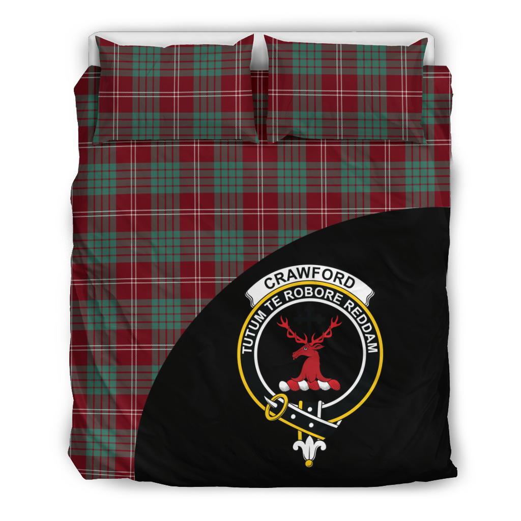 Crawford Modern Tartan Crest Wave Style Bedding Set