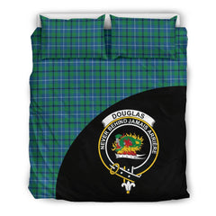 Douglas Ancient Family Tartan Crest Wave Style Bedding Set