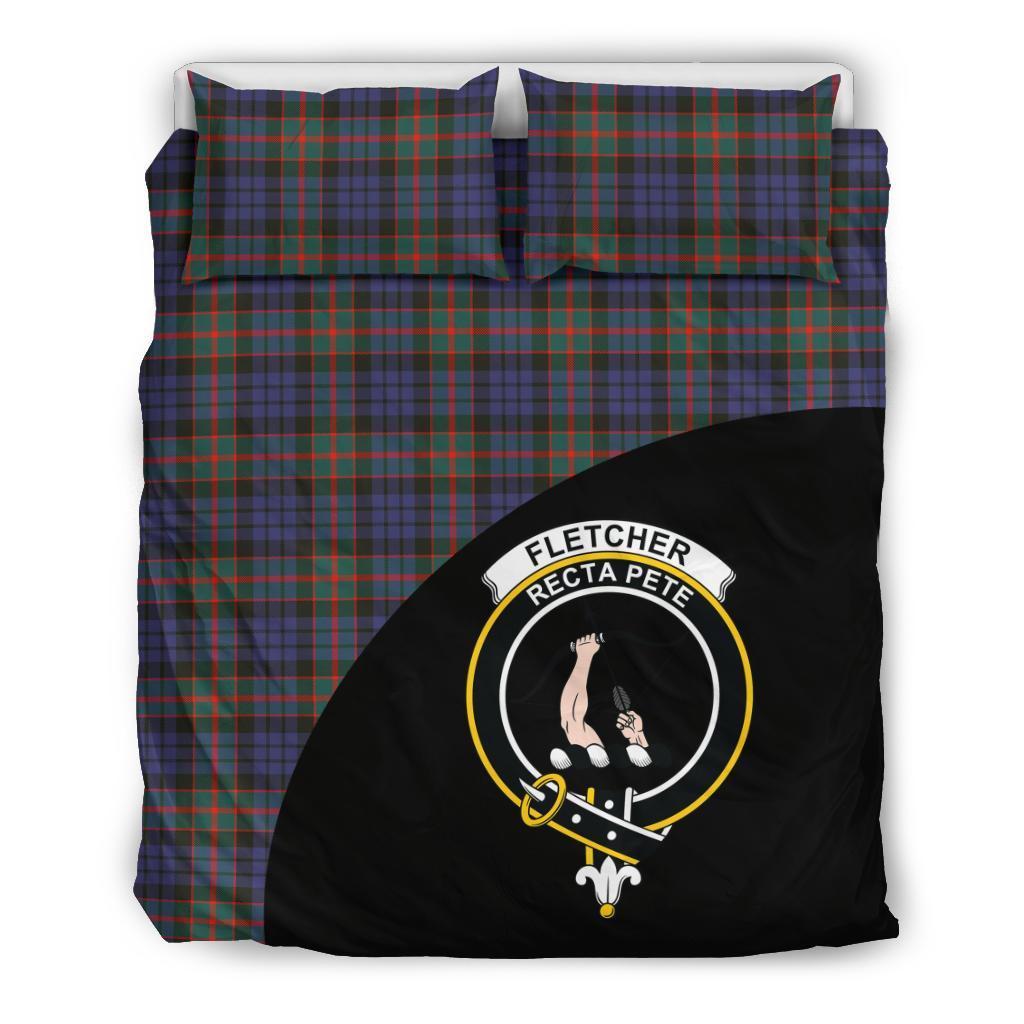 Fletcher of Dunans Family Tartan Crest Wave Style Bedding Set