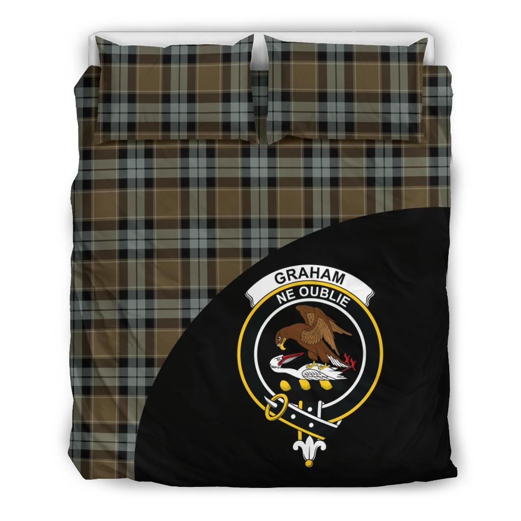 Graham of Menteith Weathered Family Tartan Crest Wave Style Bedding Set