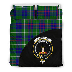 MacIntyre Hunting Modern Family Tartan Crest Wave Style Bedding Set