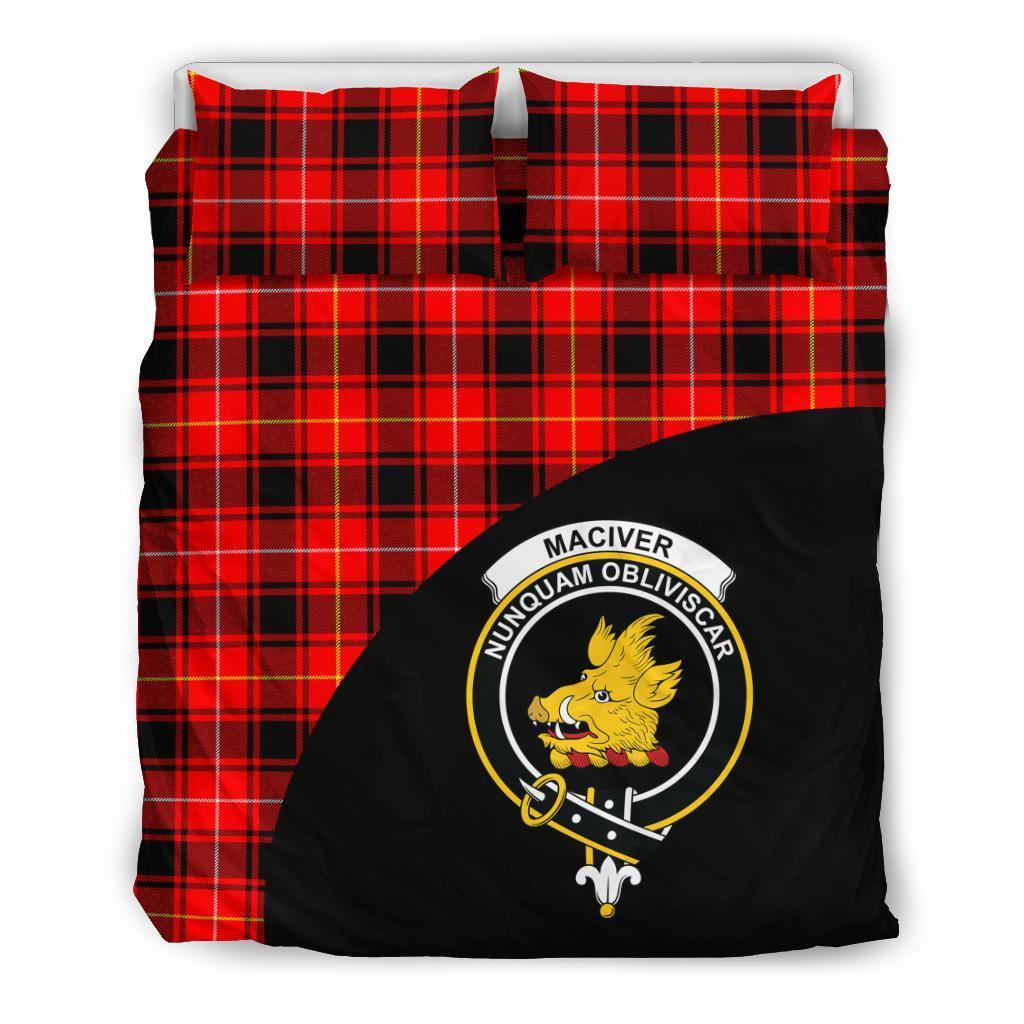 MacIver Modern Family Tartan Crest Wave Style Bedding Set