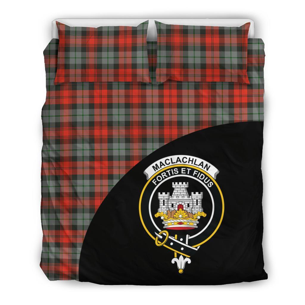 MacLachlan Weathered Family Tartan Crest Wave Style Bedding Set