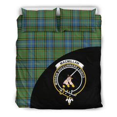 MacMillan Hunting Ancient Family Tartan Crest Wave Style Bedding Set