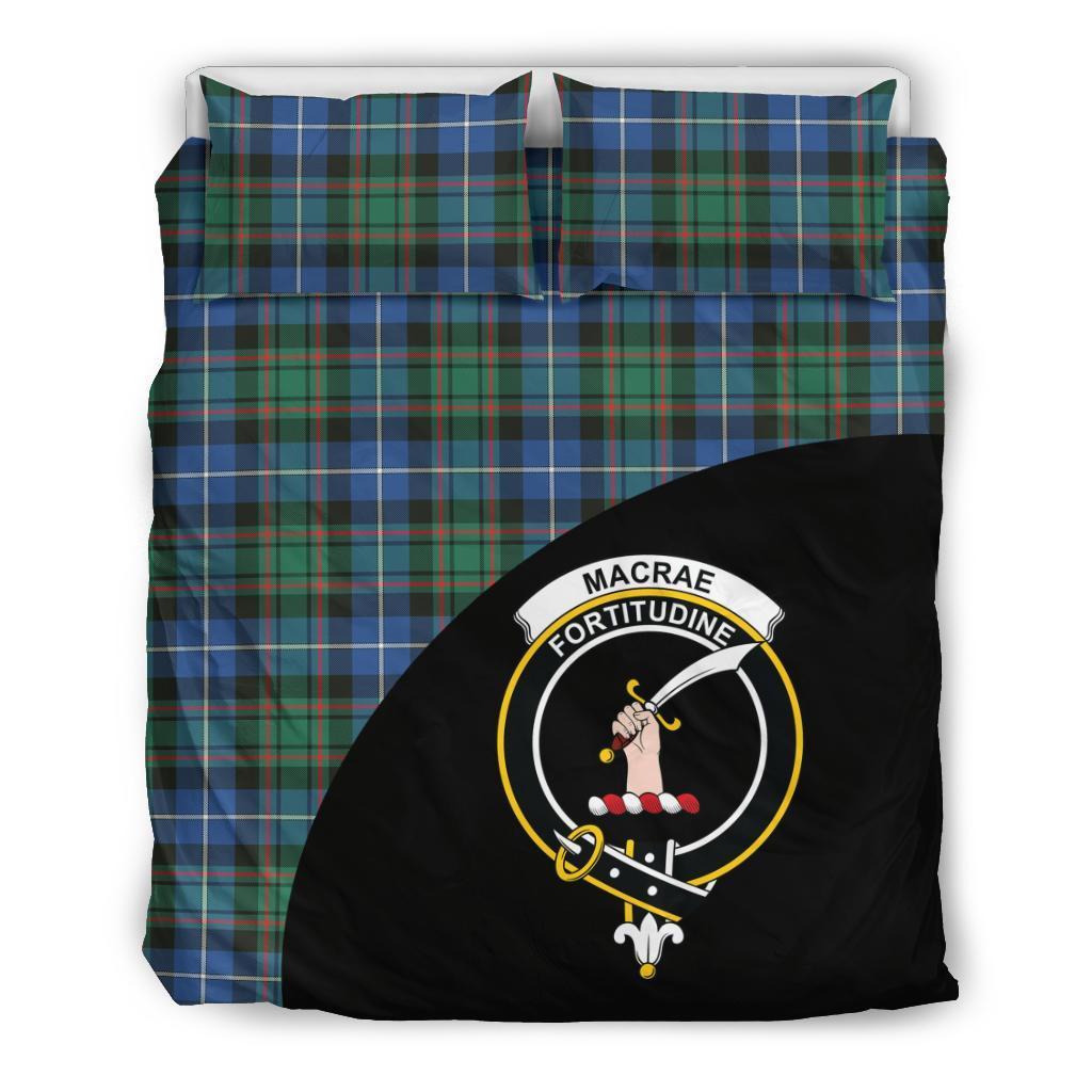 MacRae Hunting Ancient Family Tartan Crest Wave Style Bedding Set
