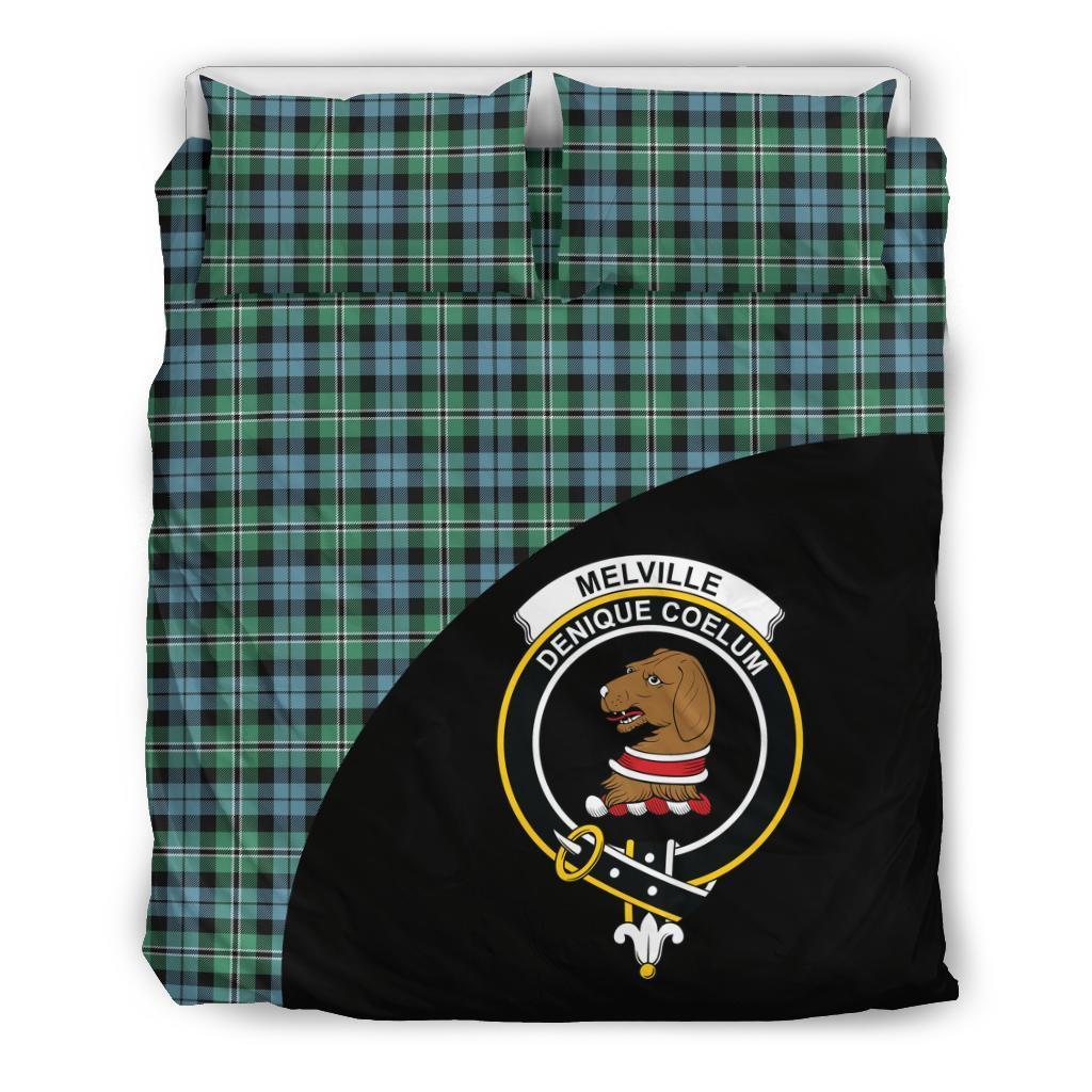 Melville Family Tartan Crest Wave Style Bedding Set