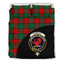 Stewart Atholl Modern Family Tartan Crest Wave Style Bedding Set