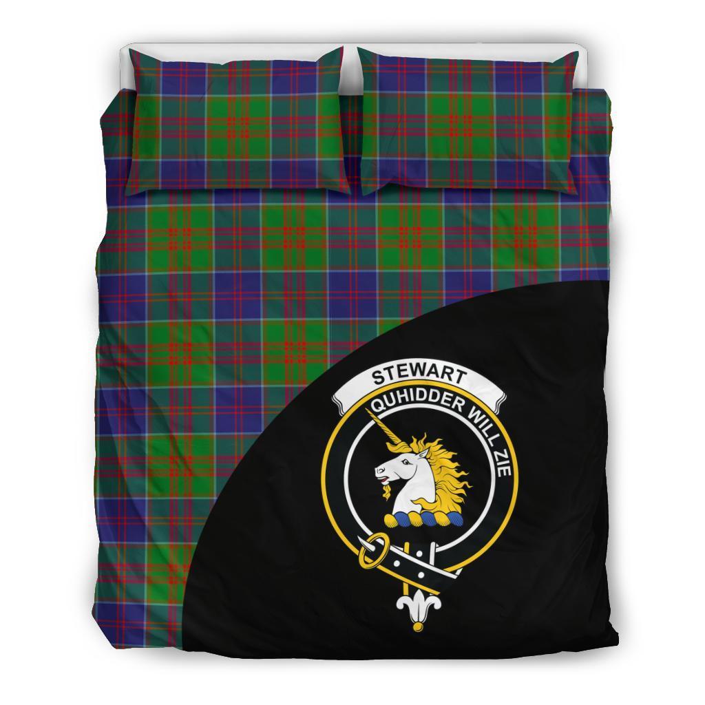 Stewart of Appin Hunting Modern Family Tartan Crest Wave Style Bedding Set