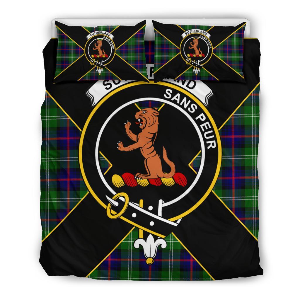 Sutherland II Tartan Crest Bedding Set - Luxury Style